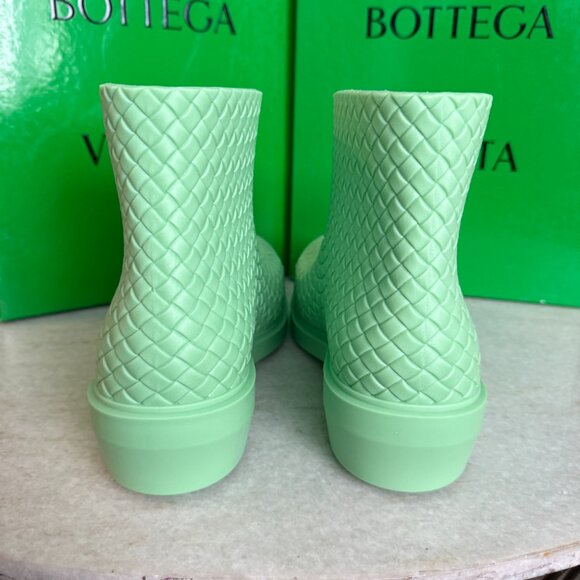 Bottega Veneta‎ 763725 Pistachio Green Men\'s Rubber Fireman Boots, 42 main image 10